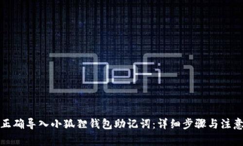 如何正确导入小狐狸钱包助记词:详细步骤与注意事项