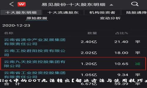 tpWallet中的DOT无法转出?解决方法与使用技巧大揭秘